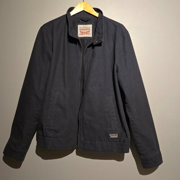 Brand New Levi's THB Navy Harrington Cotton Jacket (Men's Size Large) - Picture 1 of 9